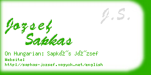 jozsef sapkas business card